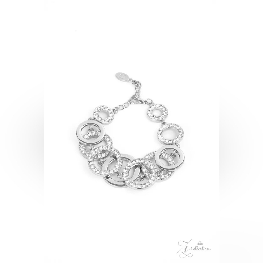NWT Zi Collection Silver and Diamond Corcle Bracelet - Role Model.